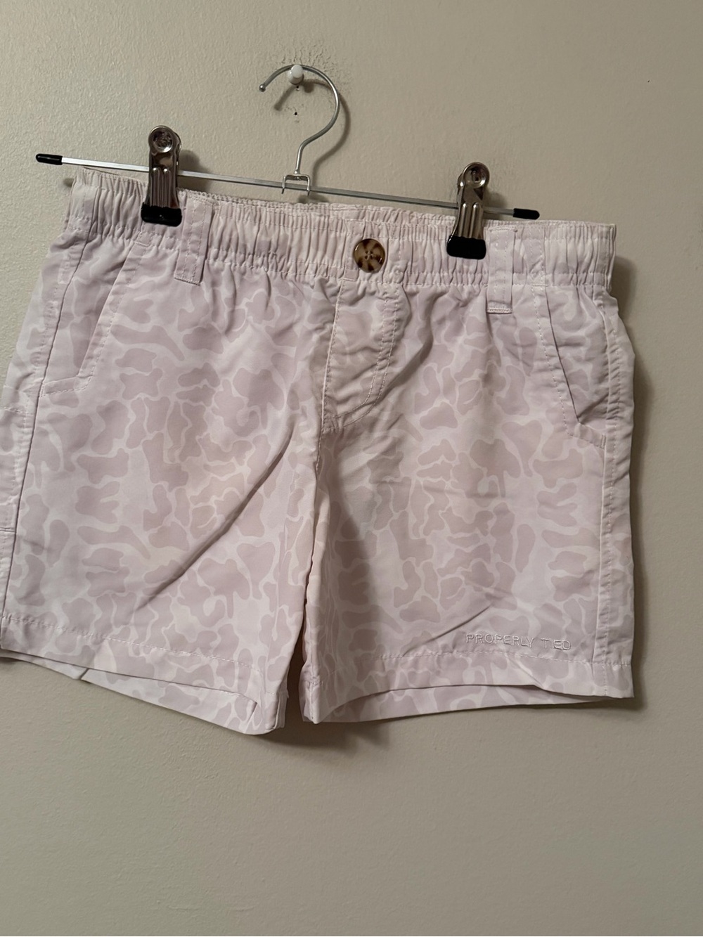 Properly Tied White Camo Mallard Shorts